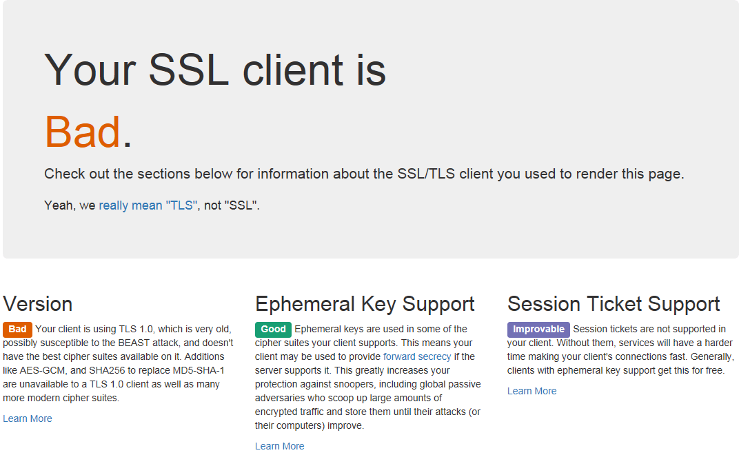 TLS Bad Example